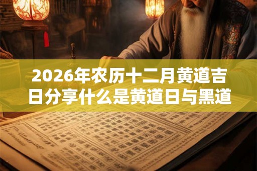 2026年农历十二月黄道吉日分享什么是黄道日与黑道日
