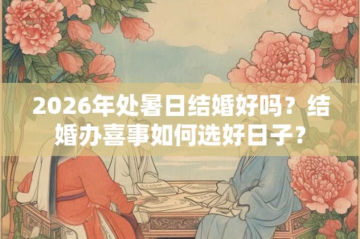 2026年处暑日结婚好吗？结婚办喜事如何选好日子？