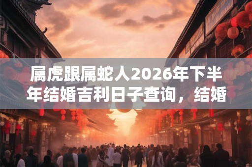 属虎跟属蛇人2026年下半年结婚吉利日子查询，结婚为什么要避开节气？