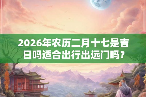 2026年农历二月十七是吉日吗适合出行出远门吗？