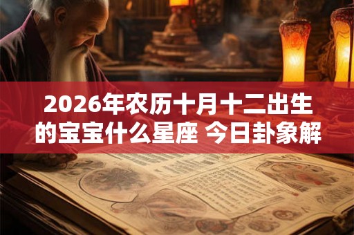 2026年农历十月十二出生的宝宝什么星座 今日卦象解析 2026年农历十月十二出生的宝宝什么星座 今日卦象解析
