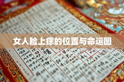 女人脸上痣的位置与命运图