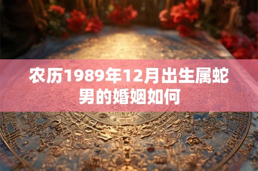 农历1989年12月出生属蛇男的婚姻如何