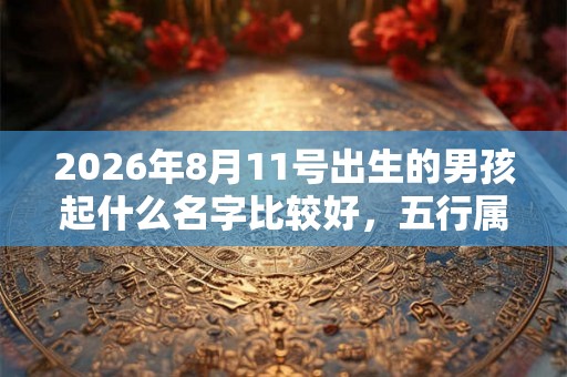 2026年8月11号出生的男孩起什么名字比较好，五行属什么