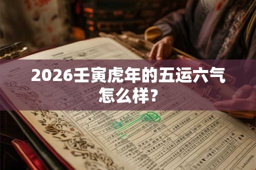 2026壬寅虎年的五运六气怎么样？