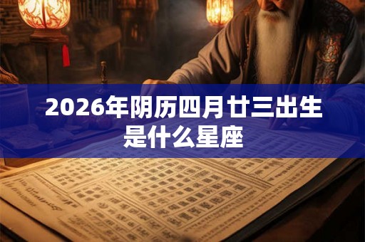 2026年阴历四月廿三出生是什么星座 2026年阴历四月廿三出生是什么星座