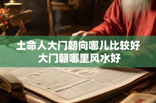 土命人大门朝向哪儿比较好 大门朝哪里风水好