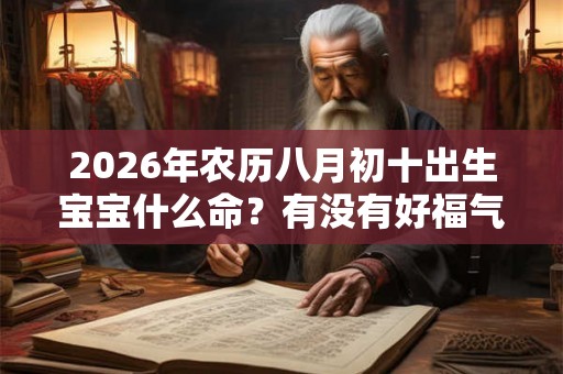 2026年农历八月初十出生宝宝什么命?有没有好福气? 2026年农历八月初十出生宝宝什么命?有没有好福气?