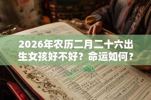 2026年农历二月二十六出生女孩好不好？命运如何？
