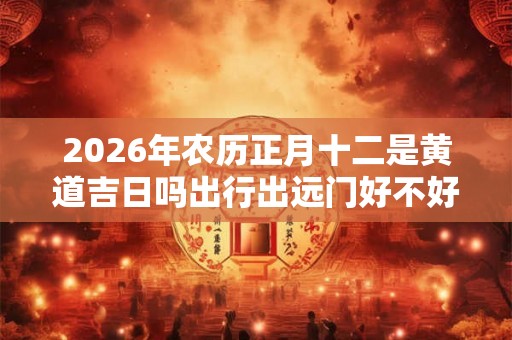 2026年农历正月十二是黄道吉日吗出行出远门好不好？