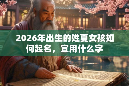 2026年出生的姓夏女孩如何起名，宜用什么字