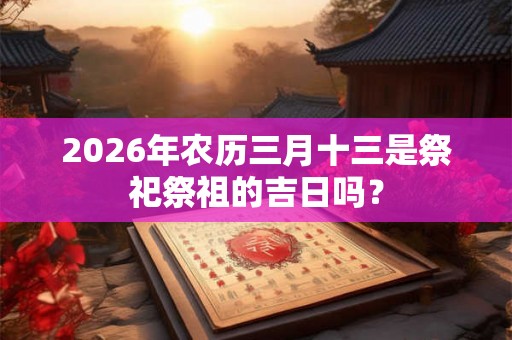 2026年农历三月十三是祭祀祭祖的吉日吗？
