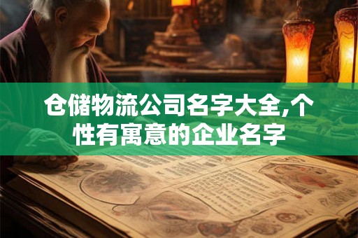 仓储物流公司名字大全,个性有寓意的企业名字