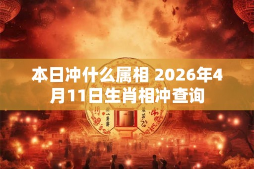 本日冲什么属相 2026年4月11日生肖相冲查询
