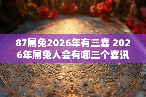 87属兔2026年有三喜 2026年属兔人会有哪三个喜讯