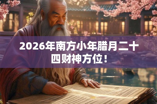 2026年南方小年腊月二十四财神方位！