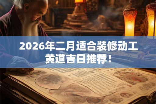 2026年二月适合装修动工黄道吉日推荐！