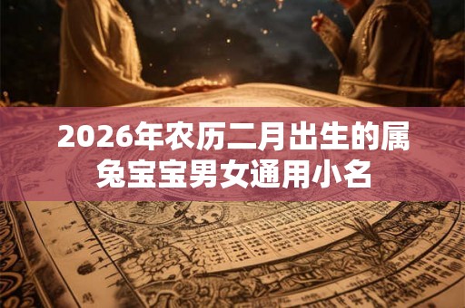 2026年农历二月出生的属兔宝宝男女通用小名