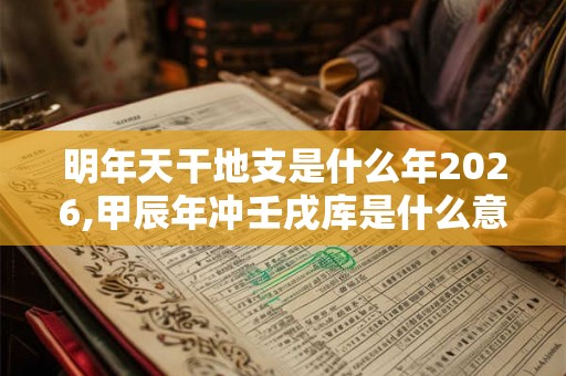 明年天干地支是什么年2026,甲辰年冲壬戌库是什么意思