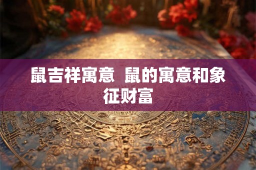 鼠吉祥寓意  鼠的寓意和象征财富