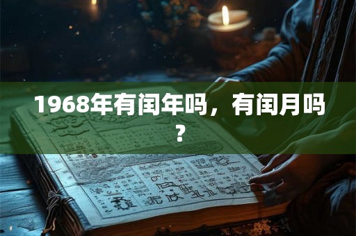 1968年有闰年吗,有闰月吗? 1968年有闰年吗,有闰月吗?
