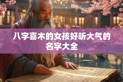 八字喜木的女孩好听大气的名字大全