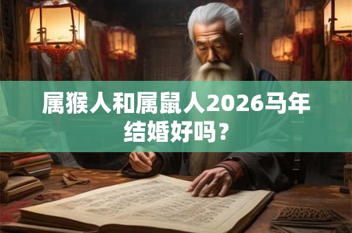 属猴人和属鼠人2026马年结婚好吗？