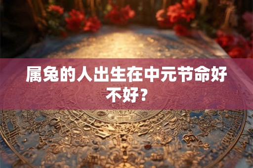 属兔的人出生在中元节命好不好？
