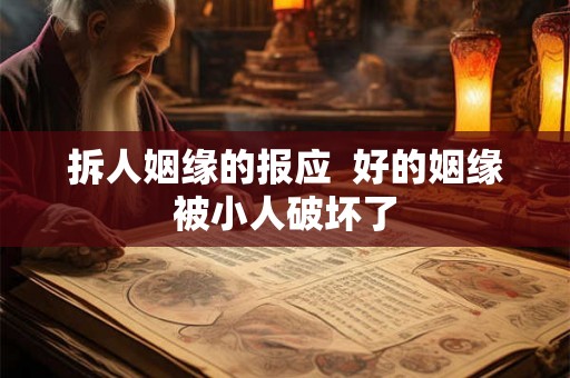拆人姻缘的报应  好的姻缘被小人破坏了