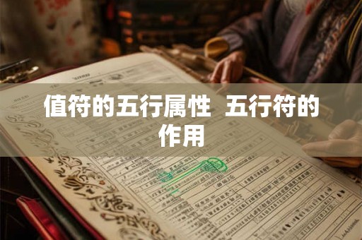 值符的五行属性  五行符的作用