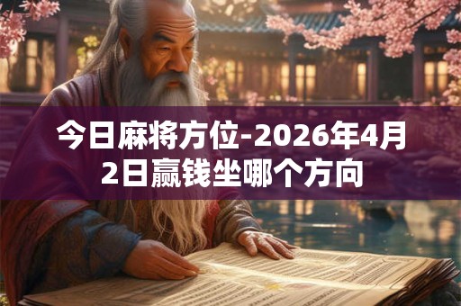 今日麻将方位-2026年4月2日赢钱坐哪个方向