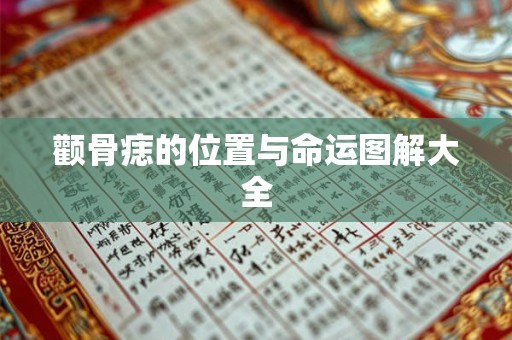 颧骨痣的位置与命运图解大全