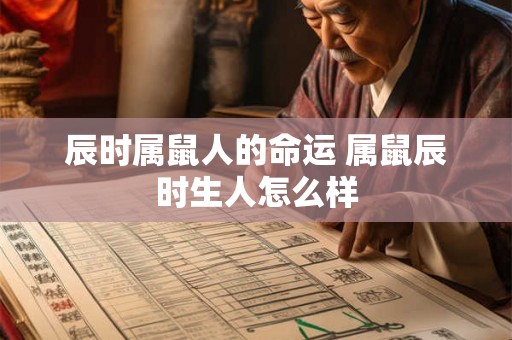 辰时属鼠人的命运 属鼠辰时生人怎么样