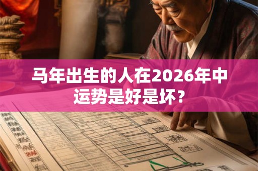 马年出生的人在2026年中运势是好是坏？