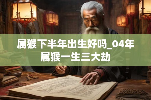 属猴下半年出生好吗_04年属猴一生三大劫