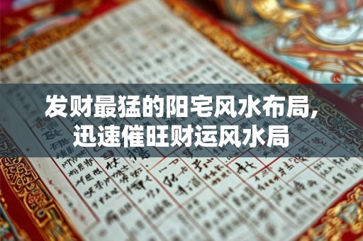 发财最猛的阳宅风水布局,迅速催旺财运风水局