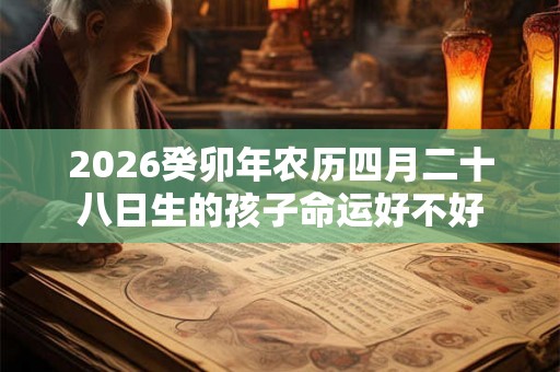 2026癸卯年农历四月二十八日生的孩子命运好不好