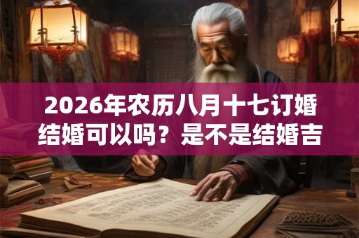 2026年农历八月十七订婚结婚可以吗？是不是结婚吉日？
