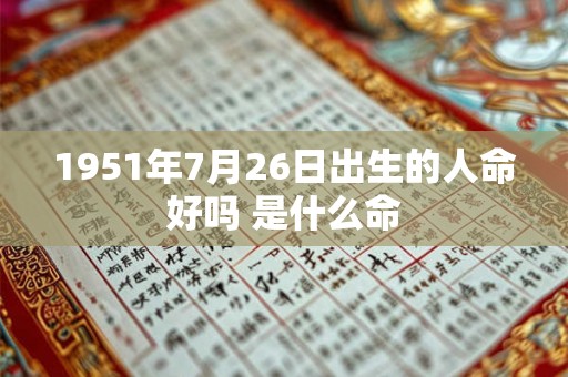 1951年7月26日出生的人命好吗 是什么命