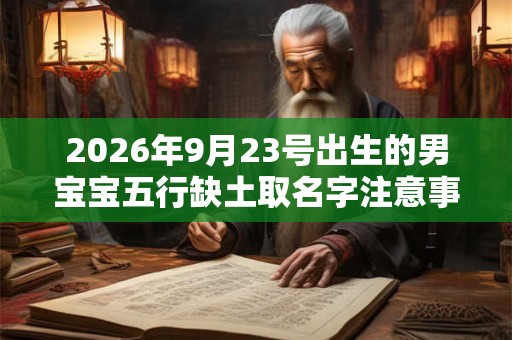 2026年9月23号出生的男宝宝五行缺土取名字注意事项