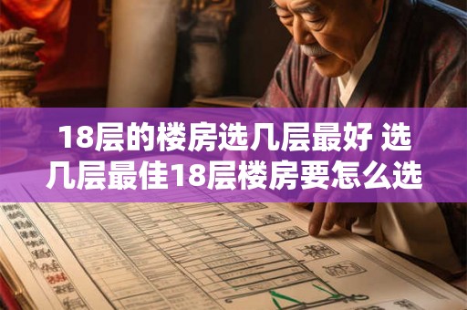 18层的楼房选几层最好 选几层最佳18层楼房要怎么选