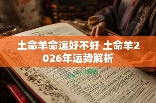 土命羊命运好不好 土命羊2026年运势解析 土命羊命运好不好 土命羊2026年运势解析
