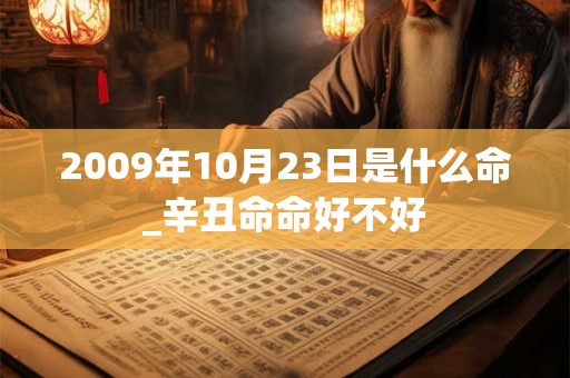 2009年10月23日是什么命_辛丑命命好不好