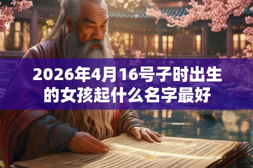 2026年4月16号子时出生的女孩起什么名字最好