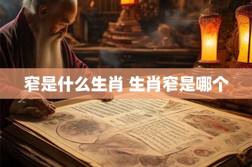 窄是什么生肖 生肖窄是哪个 窄是什么生肖 生肖窄是哪个