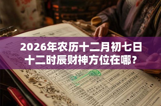 2026年农历十二月初七日十二时辰财神方位在哪? 2026年农历十二月初七日十二时辰财神方位在哪?