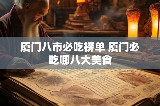 厦门八市必吃榜单 厦门必吃哪八大美食