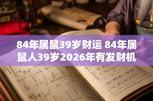 84年属鼠39岁财运 84年属鼠人39岁2026年有发财机会吗