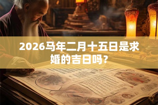 2026马年二月十五日是求婚的吉日吗？