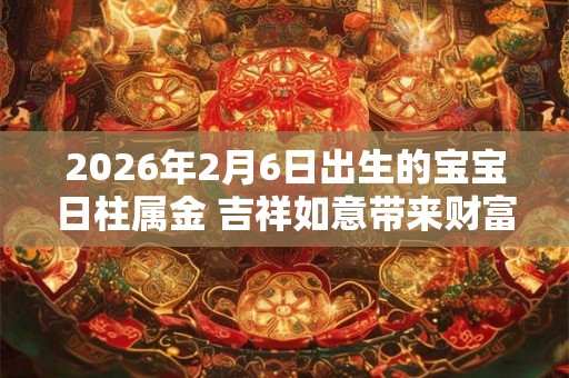 2026年2月6日出生的宝宝日柱属金 吉祥如意带来财富